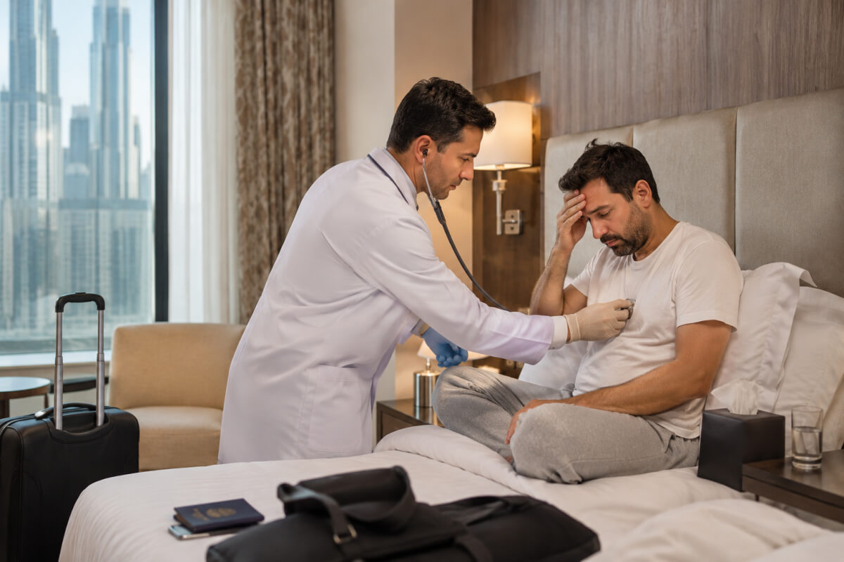 fell sick while traveling? here's how to get a doctor at your hotel in dubai